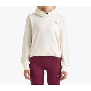 NEW DIADORA run crew jersey pullover hoodie in whisper white
